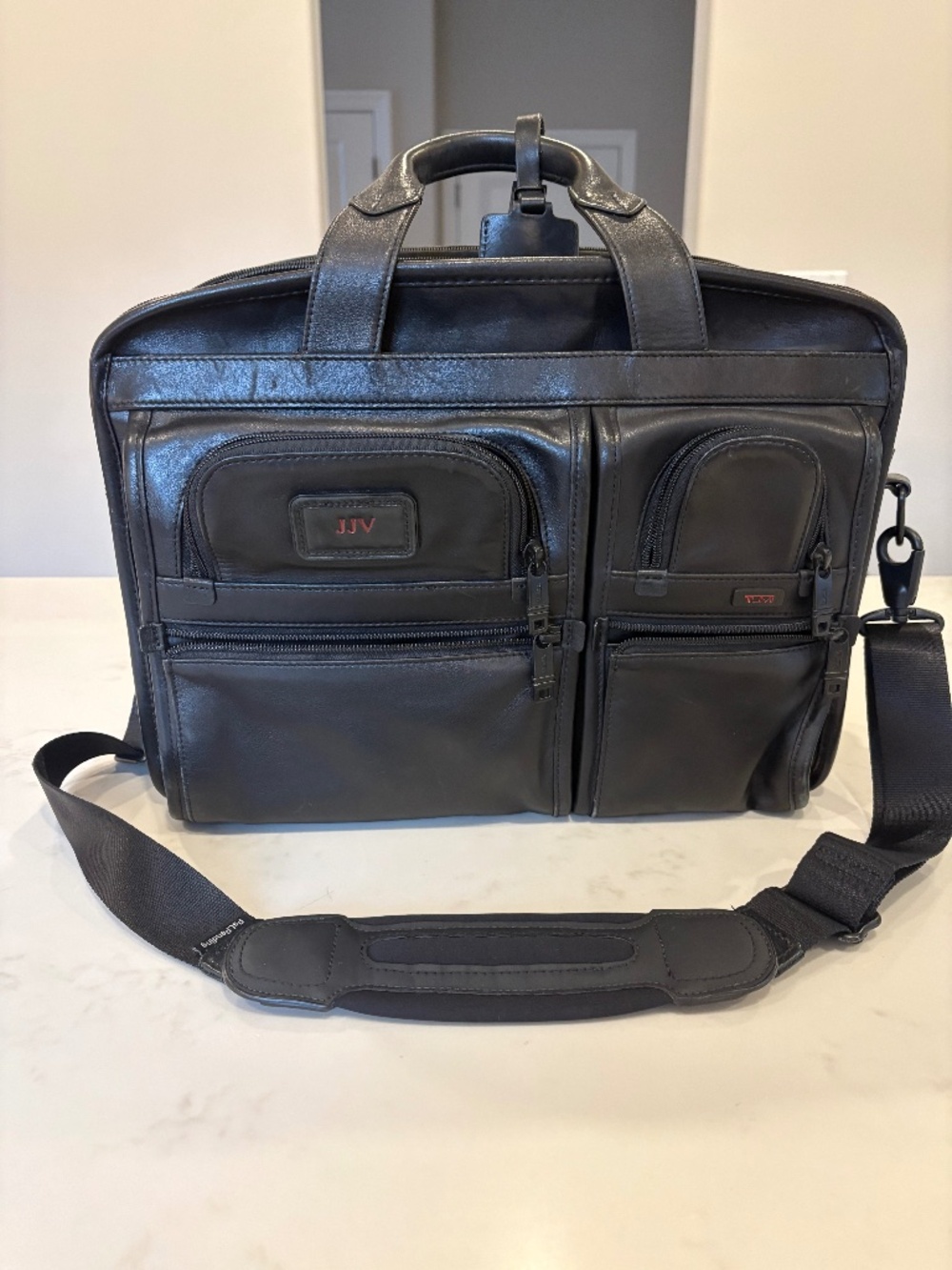 Tumi Black Alpha Laptop Bag Leather 96145DH